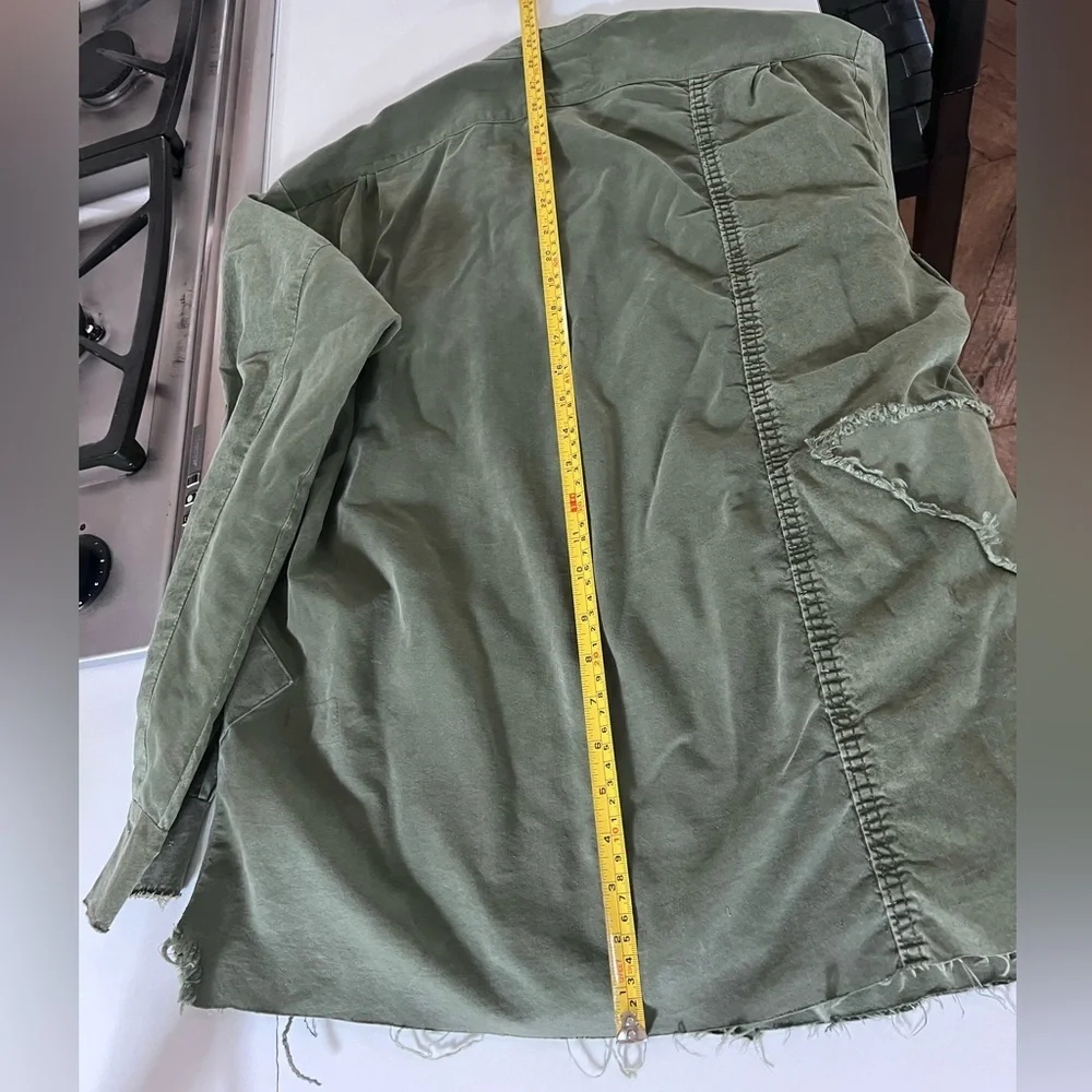 Men's Olive Patchwork Military Jacket